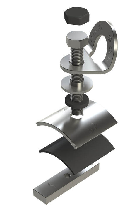 BTS Purlin Anchor Points 360° Swivel Eye Grade 316 Stainless Steel 2 Workers Rated