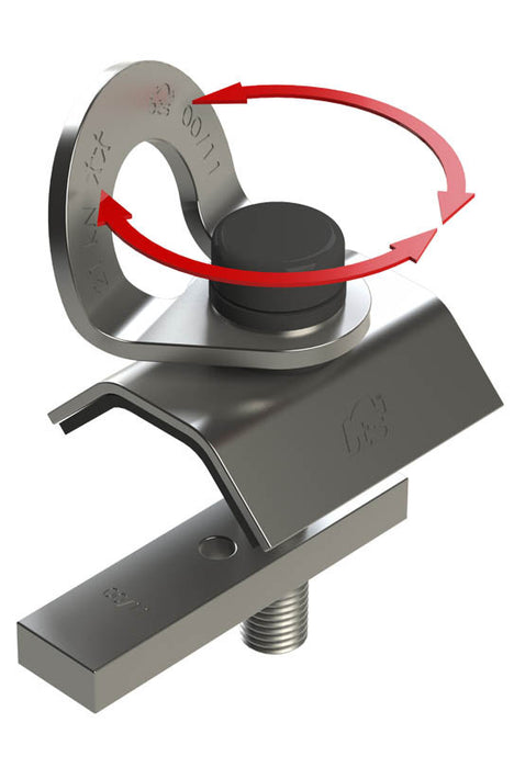 BTS Purlin Anchor Points 360° Swivel Eye Grade 316 Stainless Steel 2 Workers Rated
