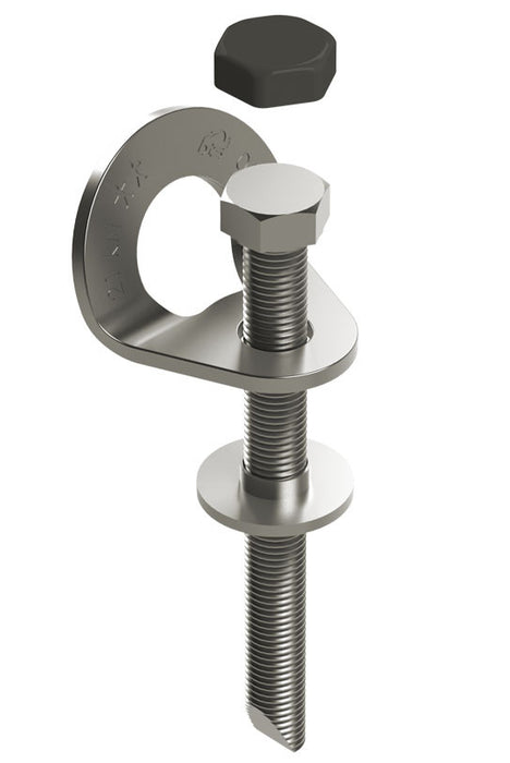 BTS Concrete Anchor Point 360° Swivel Eye Stainless steel 316 Threaded anchor bolt and eye