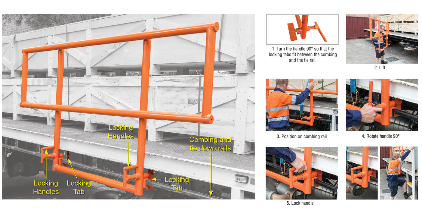BTS Trailer Mini Edge Protection System 2m wide x 1.3m high.