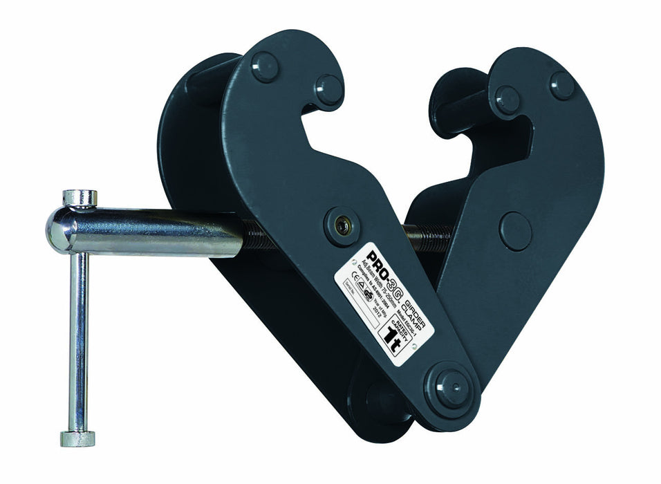 Black Girder Clamps 1T & 2T - Entertainment 75-230mm beam width.