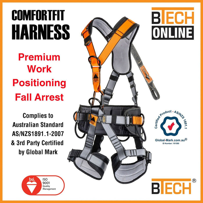 BTS Premium Roofers Kit - The Ultimate Working at Heights Kit c/w 15m Kermantle Rope,Harness,Lanyard & Karabiners