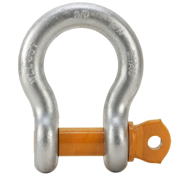 BTS Alloy Grade ‘S/6’ Screw Pin Bow Shackles with Orange Pin